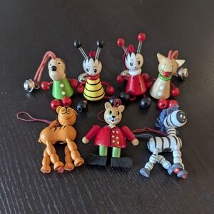 Vintage Wooden Animal Christmas Ornaments Set, Cost Plus World Market